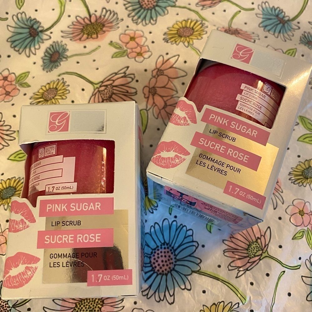💥Pink Sugar Lip  Scrub By Global Beauty Care 1.7OZ (50ml ) set of 2🛍🛍